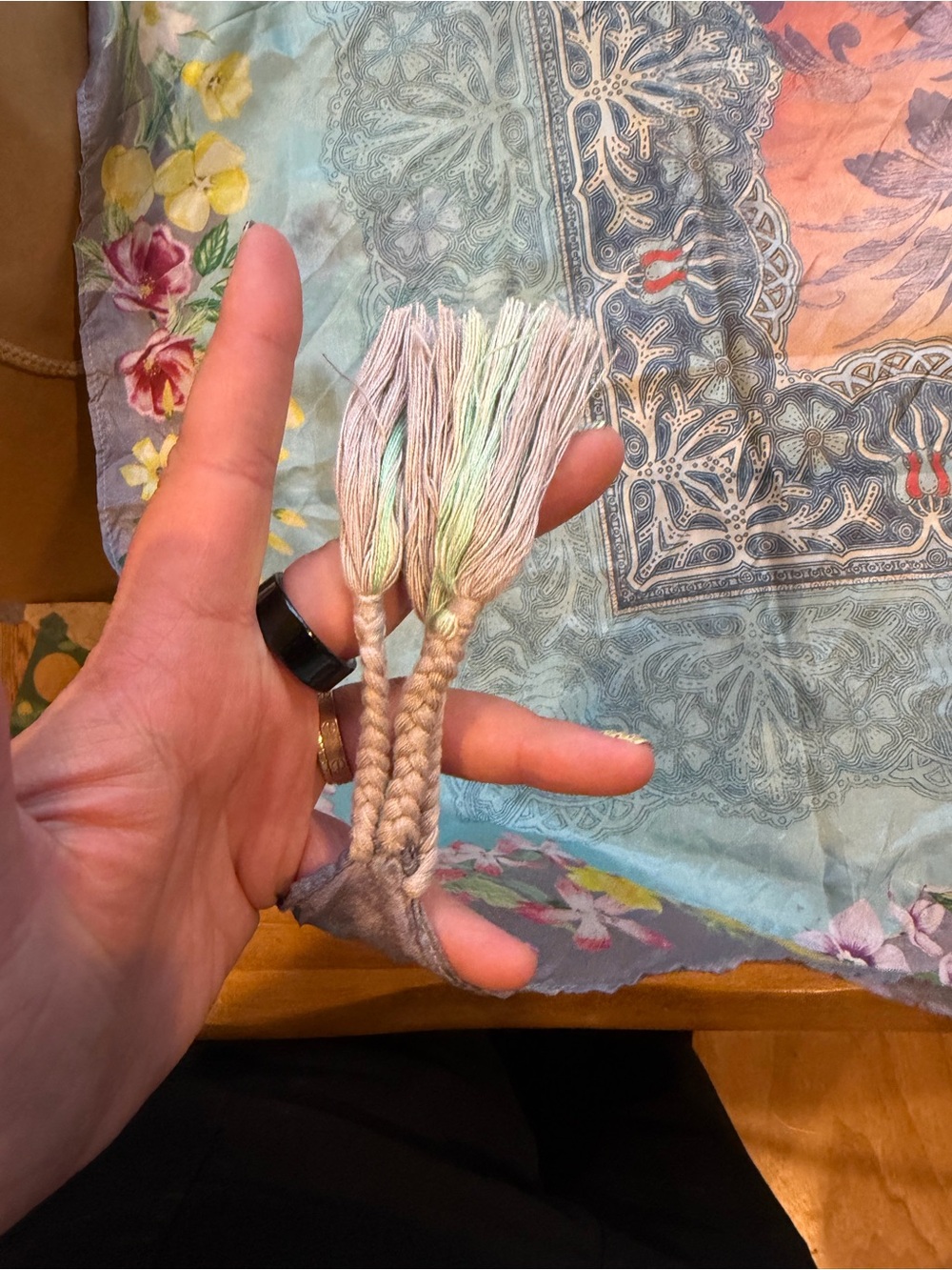 Johnny Was Silk Scarf - Picture 3 of 4